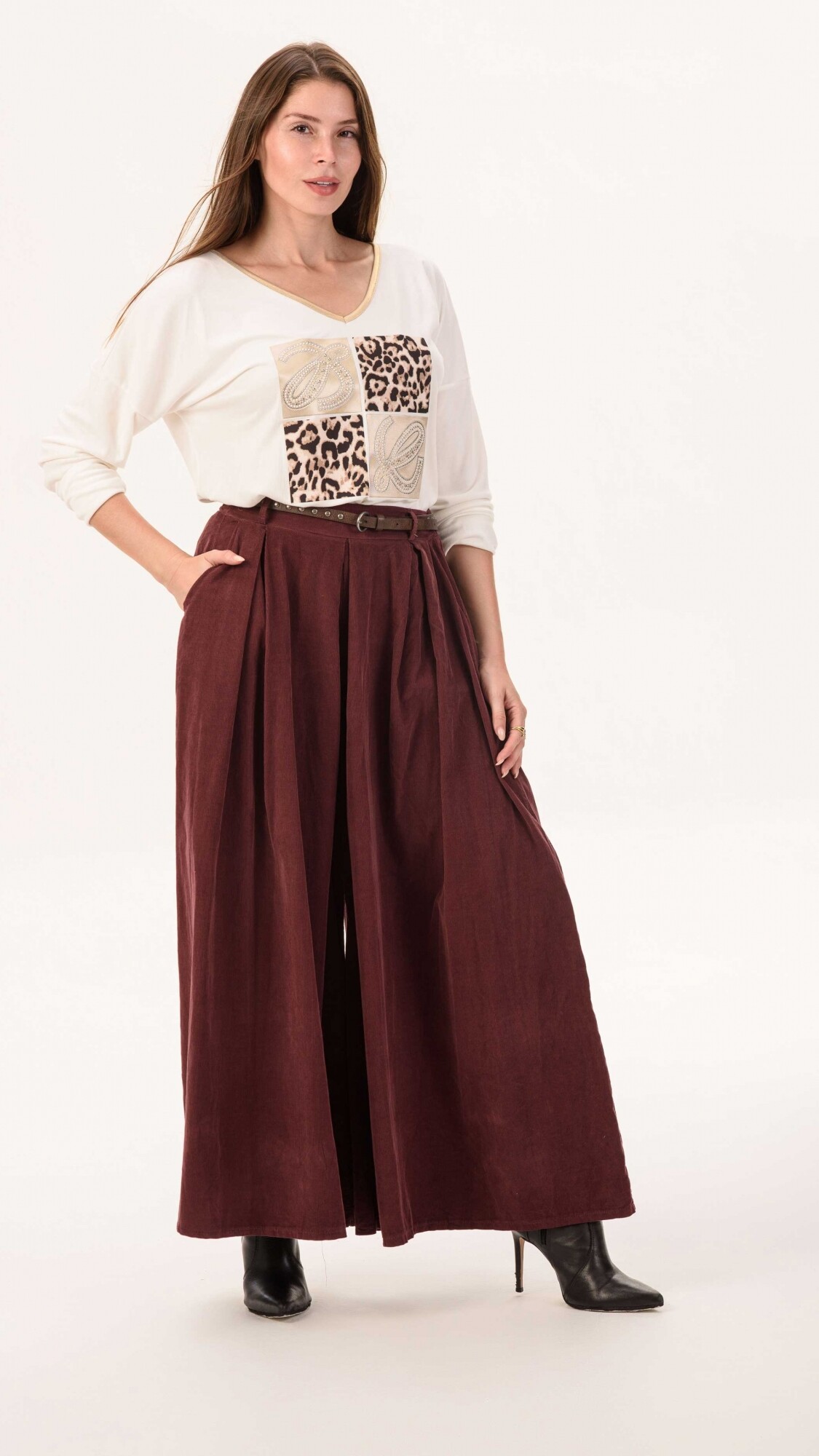 Pantalón Darek bordo