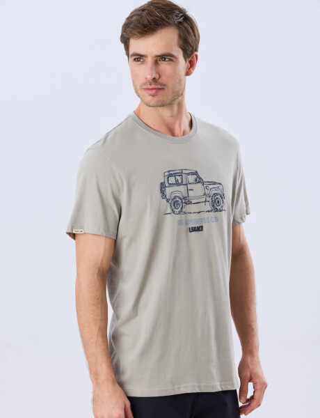 REMERA ESTAMPADA DE ALGODÓN Khaki