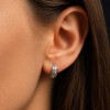 Caravanas Lina en oro blanco 18k con brillantes Caravanas Lina en oro blanco 18k con brillantes