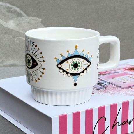 Tazas De Cerámica Ojo Turco 350 ml. Tazas De Cerámica Ojo Turco 350 ml.