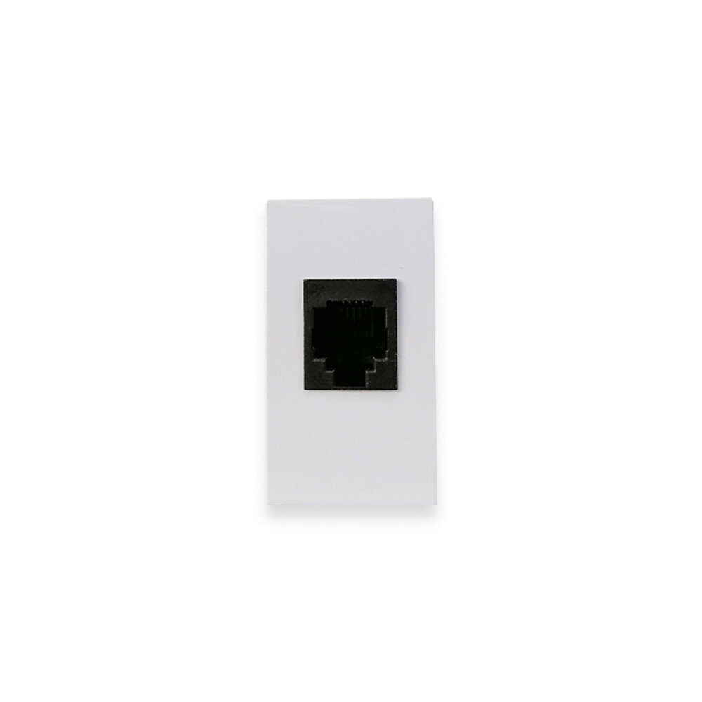 Módulo tomacorriente p/teléfono RJ11 blanco puro ELE07609