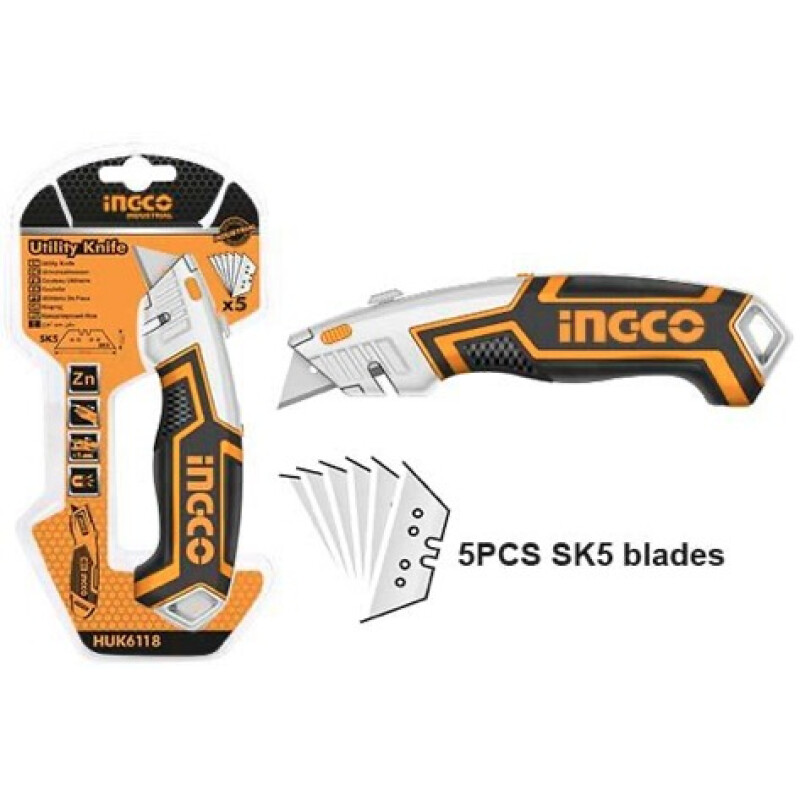 TRINCHETA INGCO HUK6118 C/ 5 REPUESTOS TRINCHETA INGCO HUK6118 C/ 5 REPUESTOS