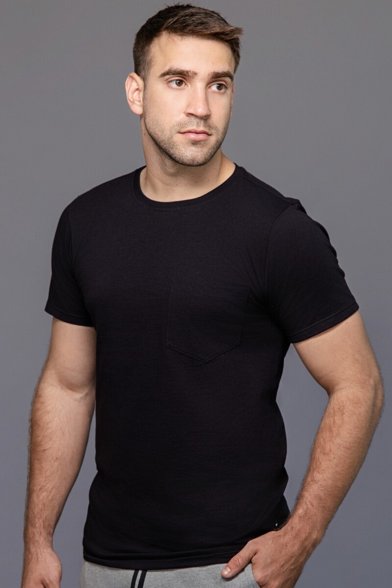 Remera de algodnn con bolsillo Blanco