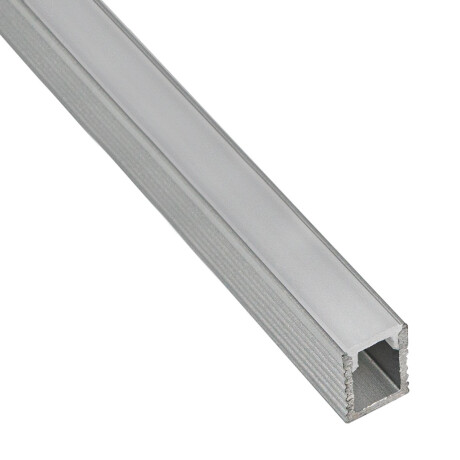 LISTELO 9X8MM PARA LED 2.5 MTS PLATA ALUMACER 000