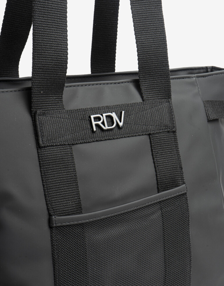 Shopper Engomado Cartera Formato Shopper Rue Du Voyage - Negro