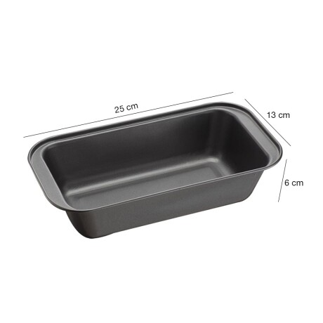 Budinera Antiadherente Asadera Molde de Pan Budín 25x13x6Cm Gris