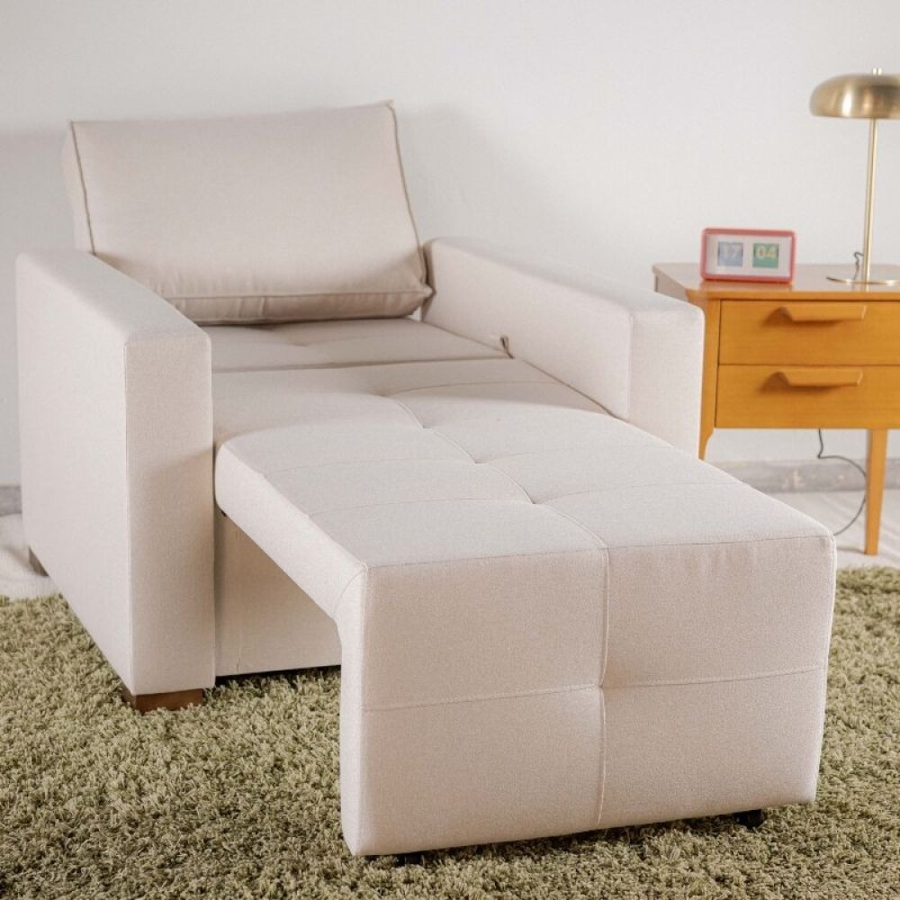 Sofá Cama Torres 1 Cuerpo Beige