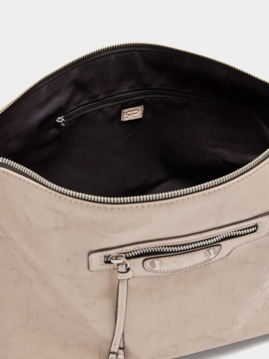 Bolso De Mano De Efecto Envejecido crudo