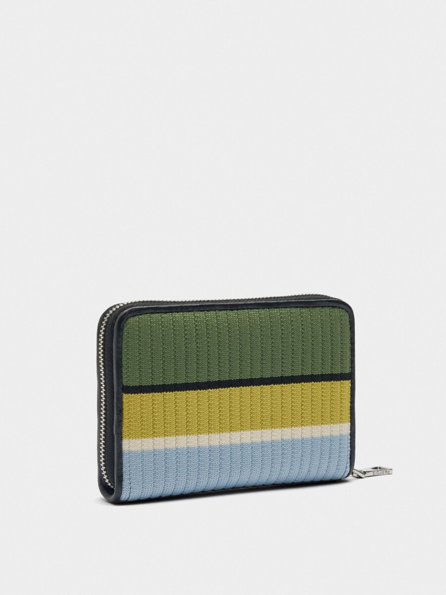 Cartera De Punto Con Rayas S multicolor