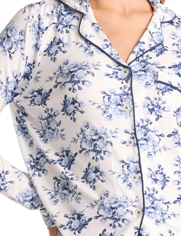 Pijama Con Pantalon BLANCO/AZUL