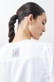 Remera con mangas abullonadas blanco