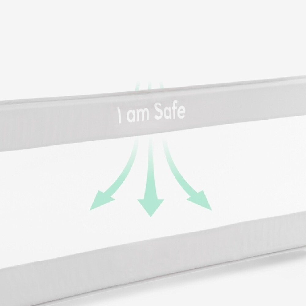 Baranda cama I AM SAFE KIKKABOO gris 150cms Baranda cama I AM SAFE KIKKABOO gris 150cms