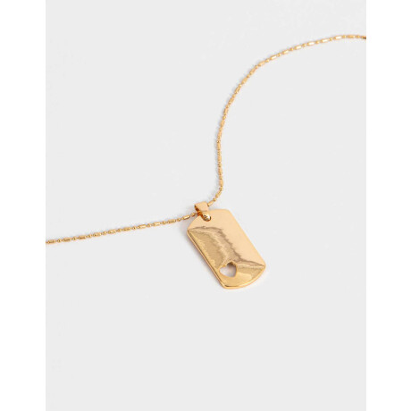 Cadena Corta Con Dije Bañado En Oro Dorado