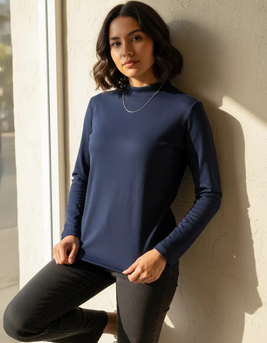 Polera Lanilla Azul 