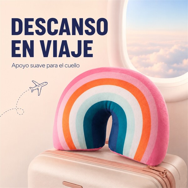 Almohadón Cervical Infantil Arcoíris 30 x 30 cm Rosa 1