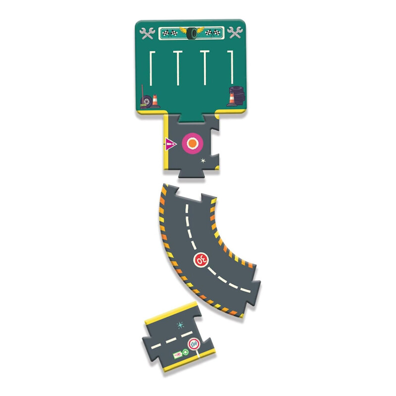Puzzle 26 piezas Crazy Motors Giant City Circuit Djeco Puzzle 26 piezas Crazy Motors Giant City Circuit Djeco