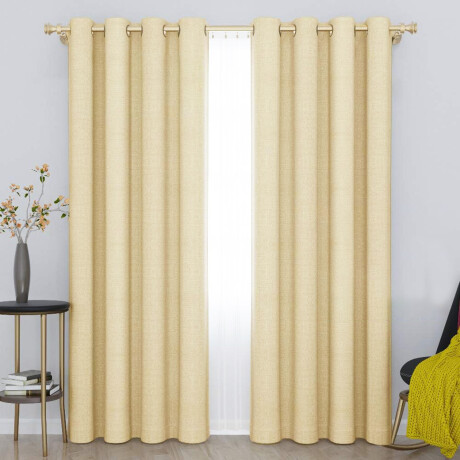 Set x2 Cortina Blackout 140x230 Cm Living Dormitorio Beige