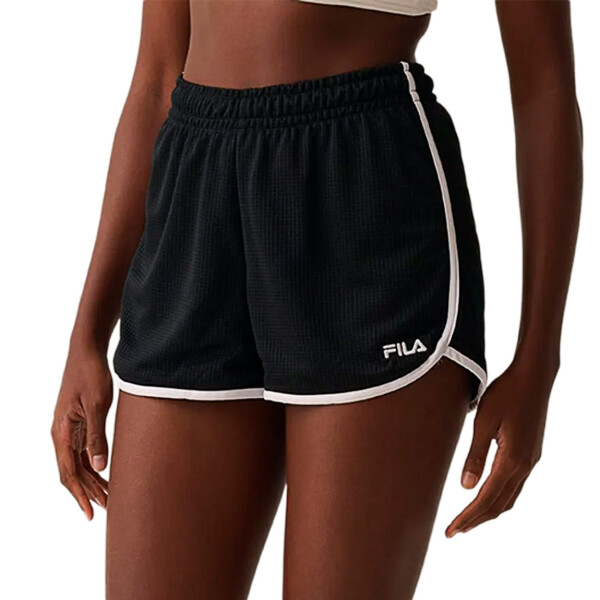Fila Shorts International Mujer - Negro/Blanco Negro-Blanco