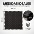 Piso Tatami Goma Eva Encastrable 1x1m 2cm Yoga Pesa Mancuer NEGRO GRIS
