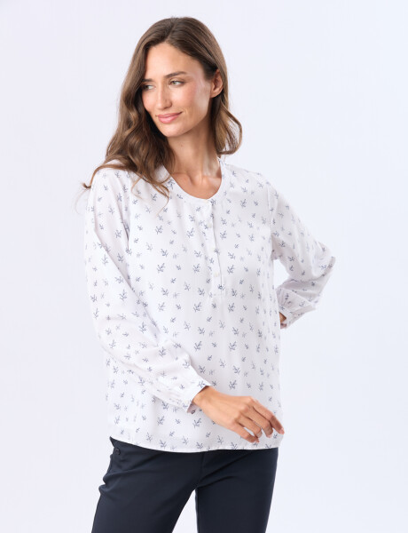 BLUSA CUELLO MAO Hojasazul