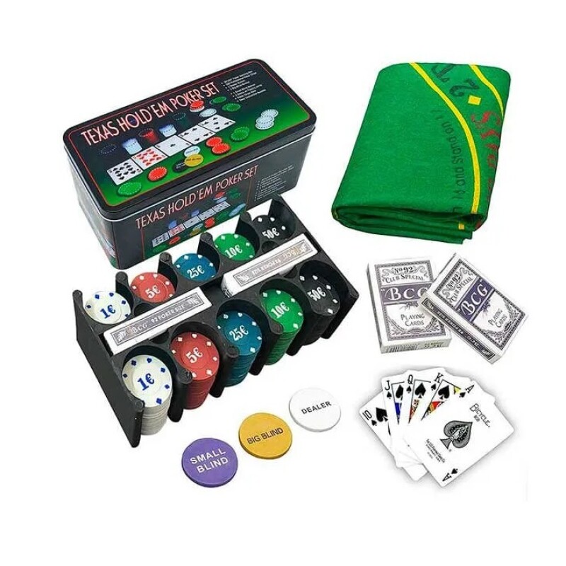 Juego Poker 200Fichas 2 Barajas Tapete GE JUEGO POKER 200FICHAS 2 BARAJAS TAPETE