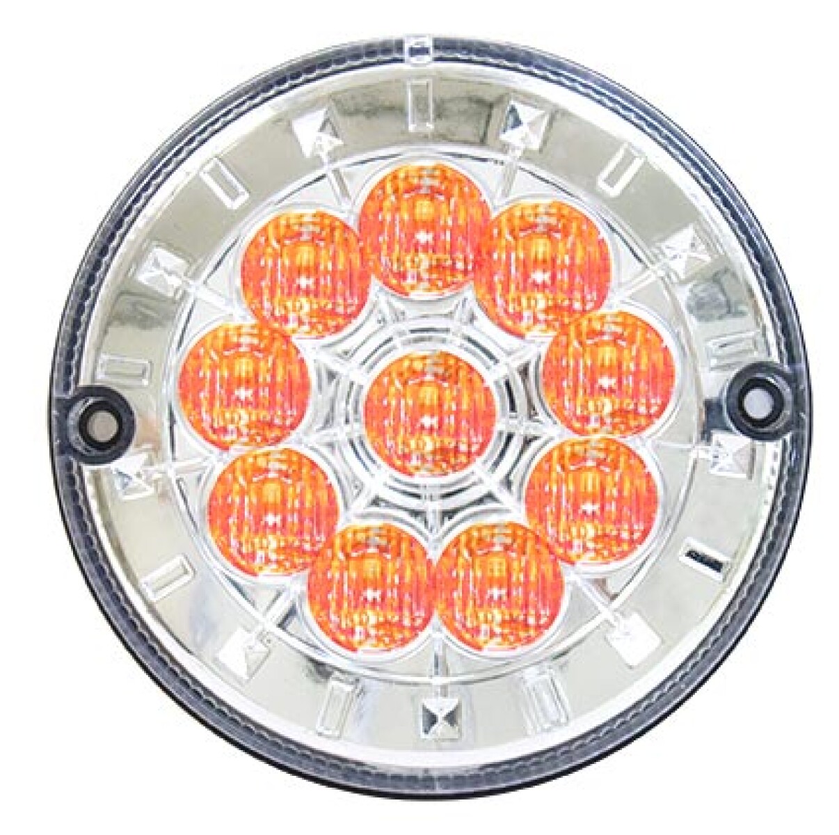 FAROL - TRASERO LED 125MM CRISTAL/ ROJO RANDON BIVOLT MULTILIGHT 