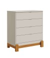 Comoda 4 Cajones Infantil Lotus Gris