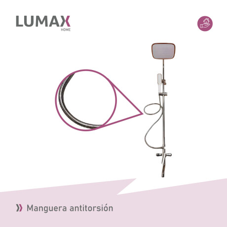Duchero con Soporte Barral de Ducha Monocomando Baño Gris Inox