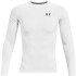 UA HG Armour Comp LS-WHT BLK-001