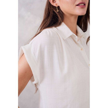 Blusa Manga Entera Off White