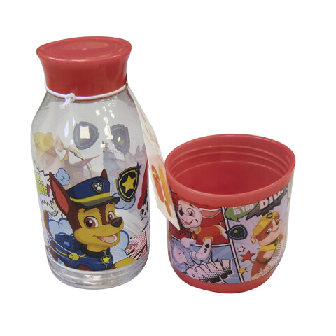 Botella Plástica 2 en 1 para Snack Paw Patrol 300 ml CHASE