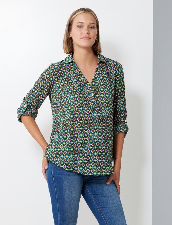 Blusa Print VERDE/MULTI