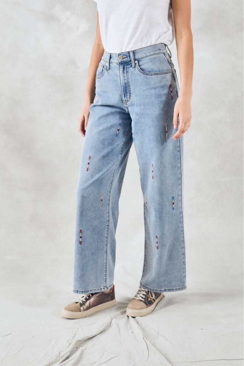 Jean Wide Bordado - Jean 