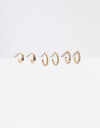Aros Argollas Set Metal Set De Argollas - Dorado