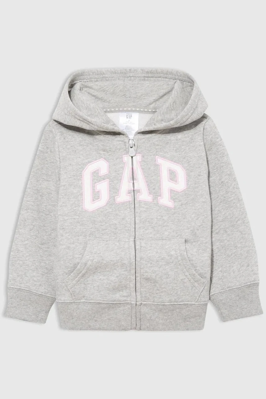 Canguro Con Cierre Logo Gap Toddler Niña Light Heather Grey B08
