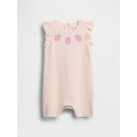 G SL APPLIQUE SWT SHORTIE STRAWBERRY