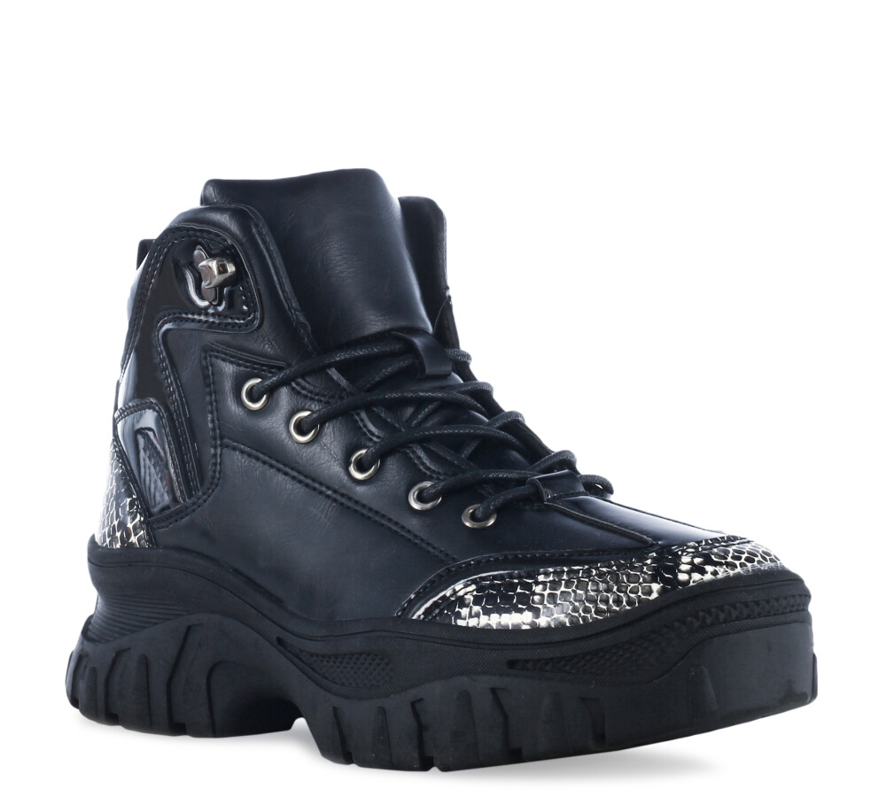 Bota VITO acordonada con materiales combinados Miss Carol - Black - Miss  Carol - 146.W23201000 — Stadium