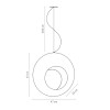 COLGANTE LUA E27 BLANCO CON CABLE TRANSP D58CM COLGANTE LUA E27 BLANCO CON CABLE TRANSP D58CM