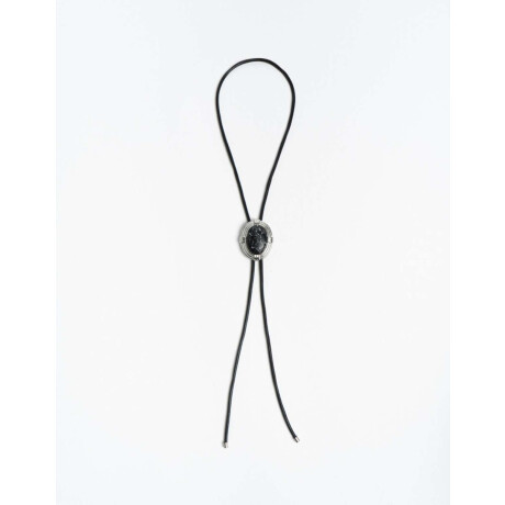 Collar Largo Piedra Vintage Plateado