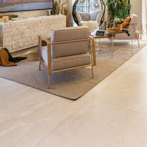 Porcelanato Marmolado Beige Mate 80.5X140Cm Piso Pared GAMAS DE BEIGE