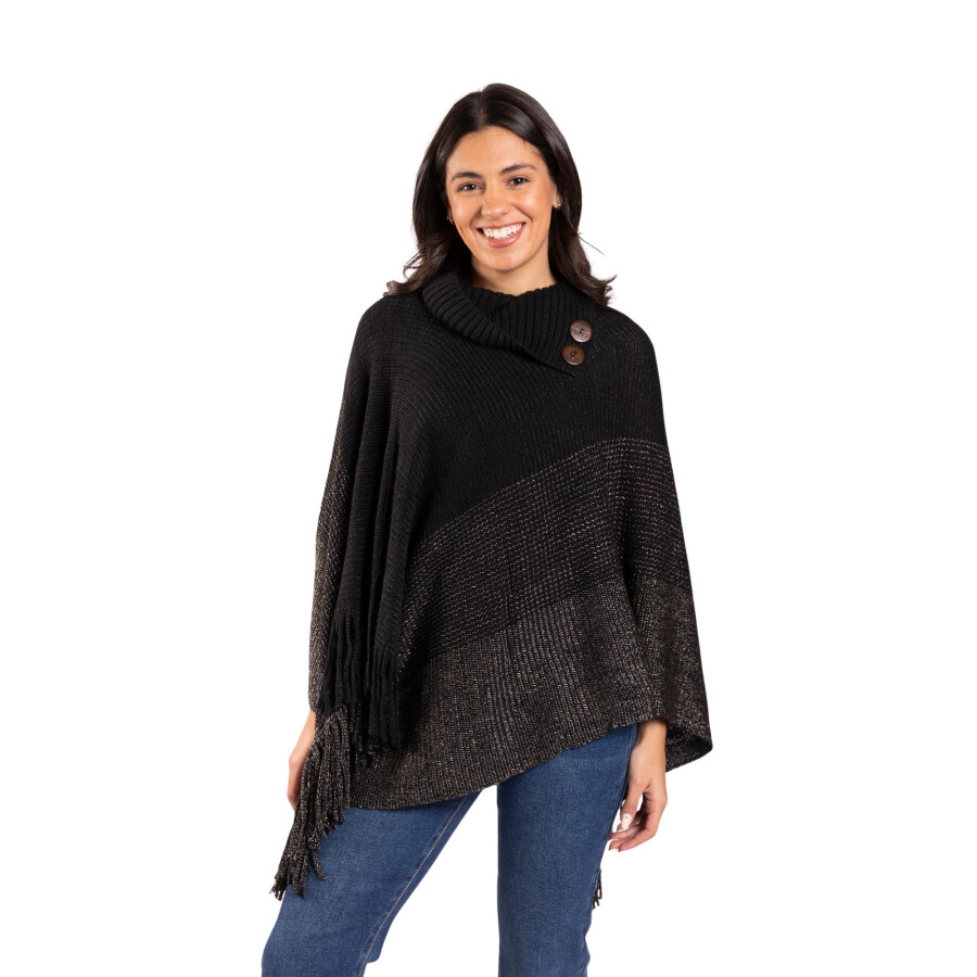 CHERRY PONCHO BLACK