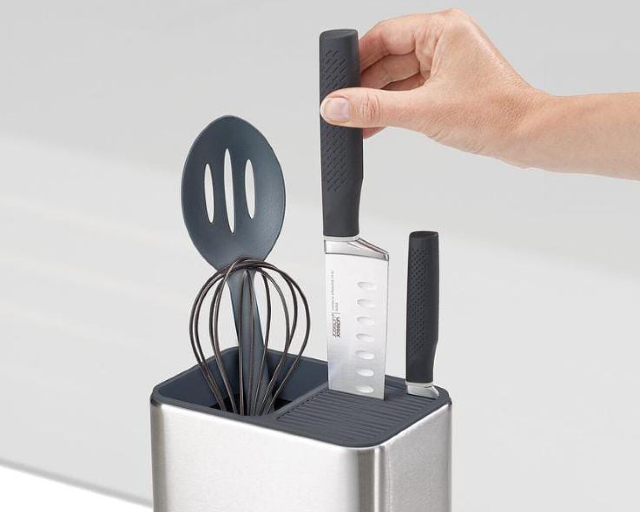 Porta utensilios compacto de acero inoxidable Porta utensilios compacto de acero inoxidable