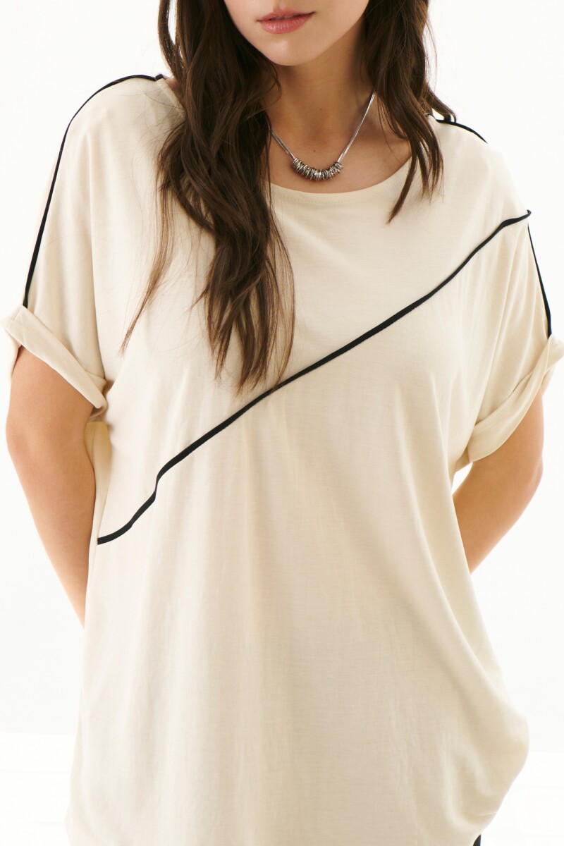 REMERA DIAGONAL NATURAL