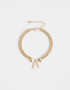 Pulseras Flexibles Moño Pulsera Con Dije Moño - Dorado