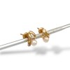 Caravanas Perlas Vintage - Oro bajo - Perla española y Zirconia- CA8270 conperla