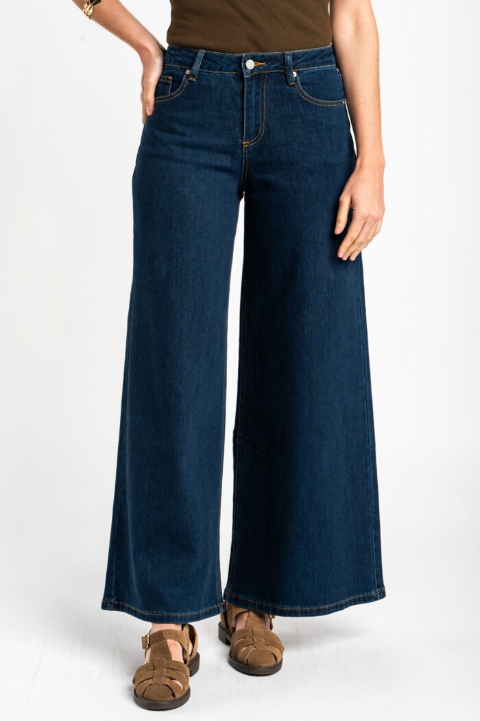 Jean Wide Leg Jean Oscuro