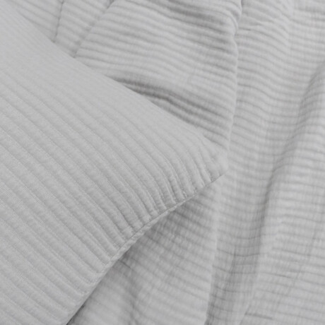 CUBRECAMA BAMBOO MUSLIN GRIS - SUPER KING