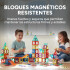 Juego De Construcción Con Imanes Para Niño 36 Pzs Magnéticas Diseño De Colores