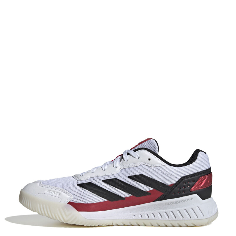 Championes de Hombre Adidas Courtquick Padel Blanco - Negro - Rojo