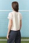 Remera con pespunte blanco